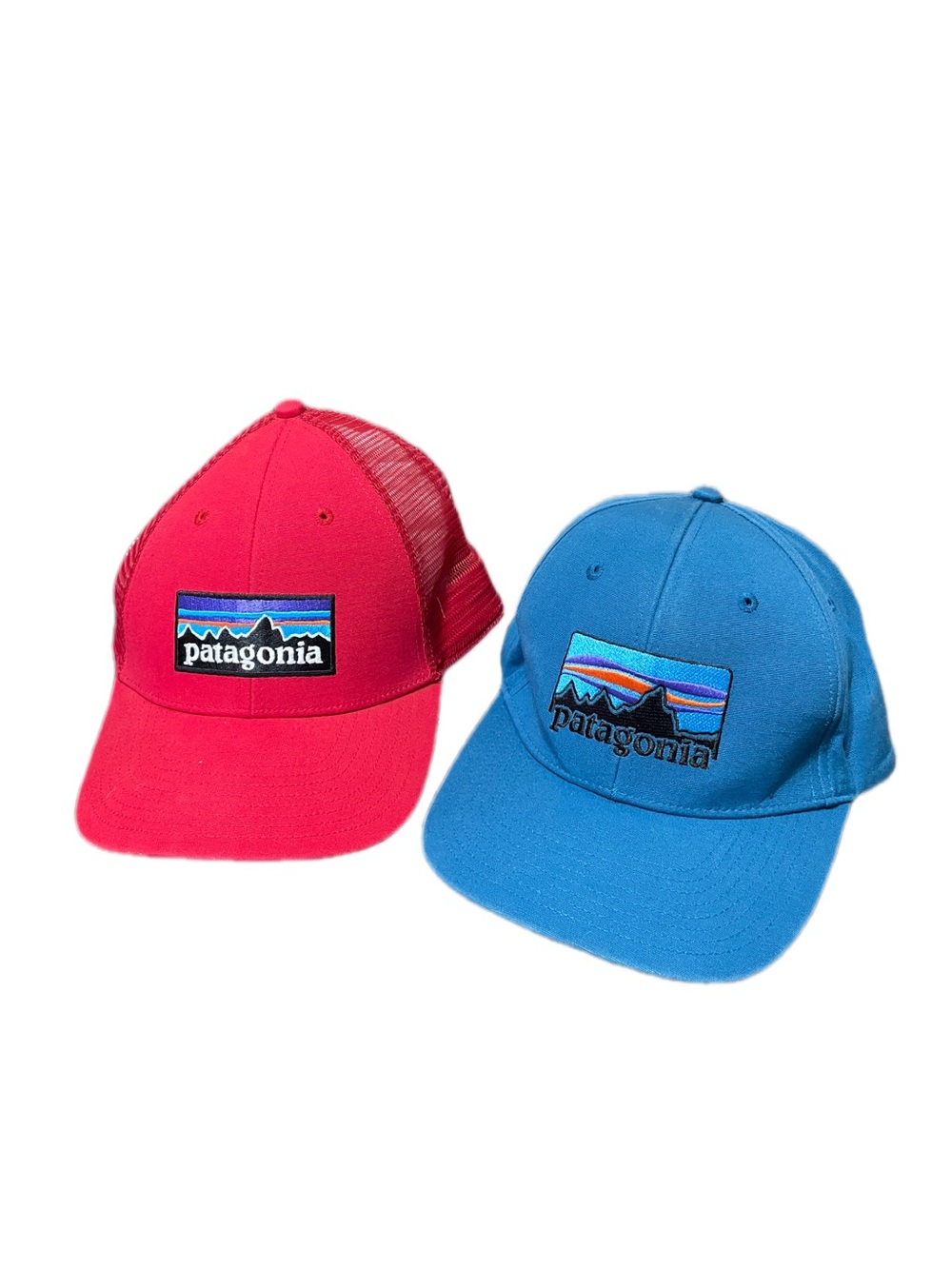 Patagonia 2 hats, Blue and Red, One Size